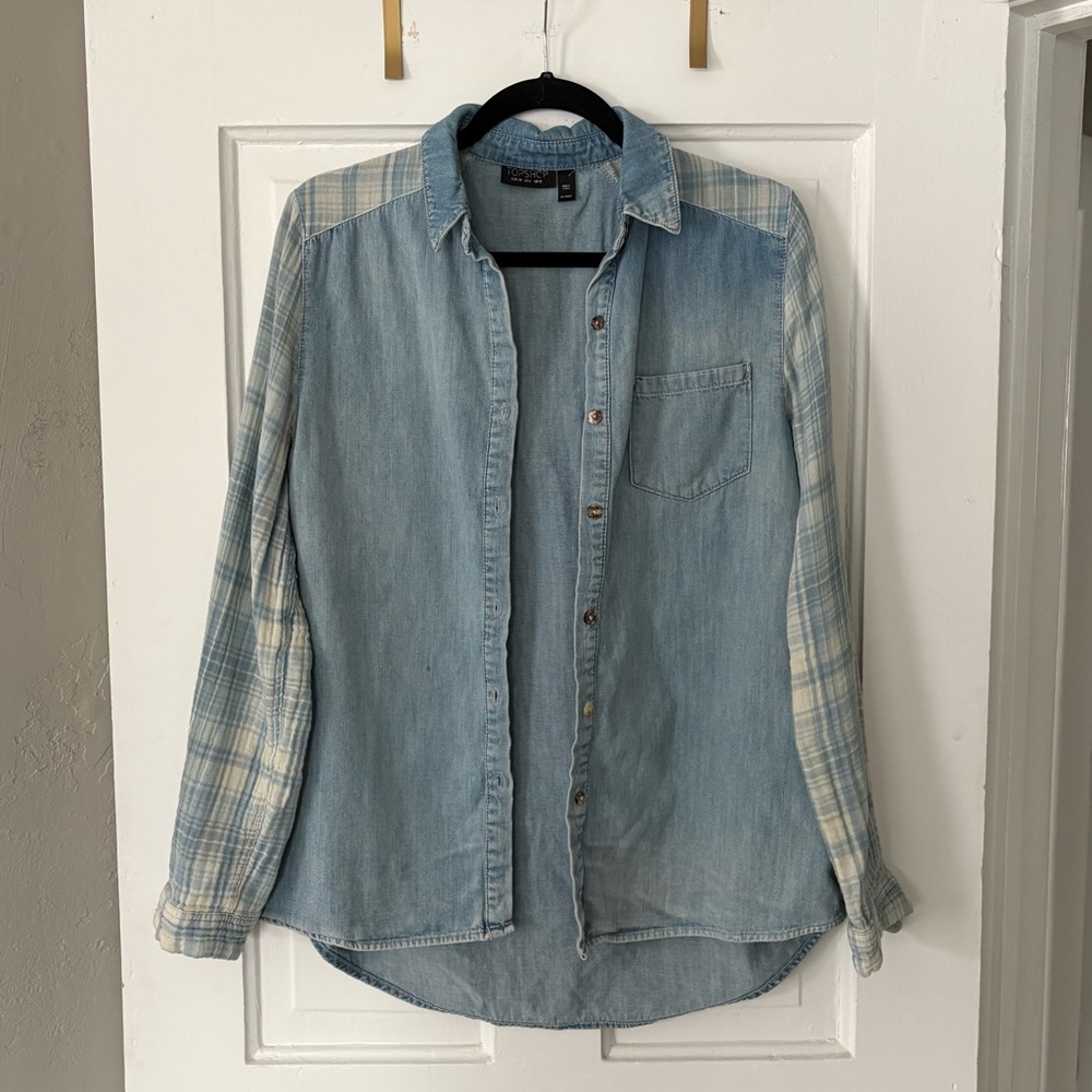 Topshop Light Blue Denim Jacket Size 6
